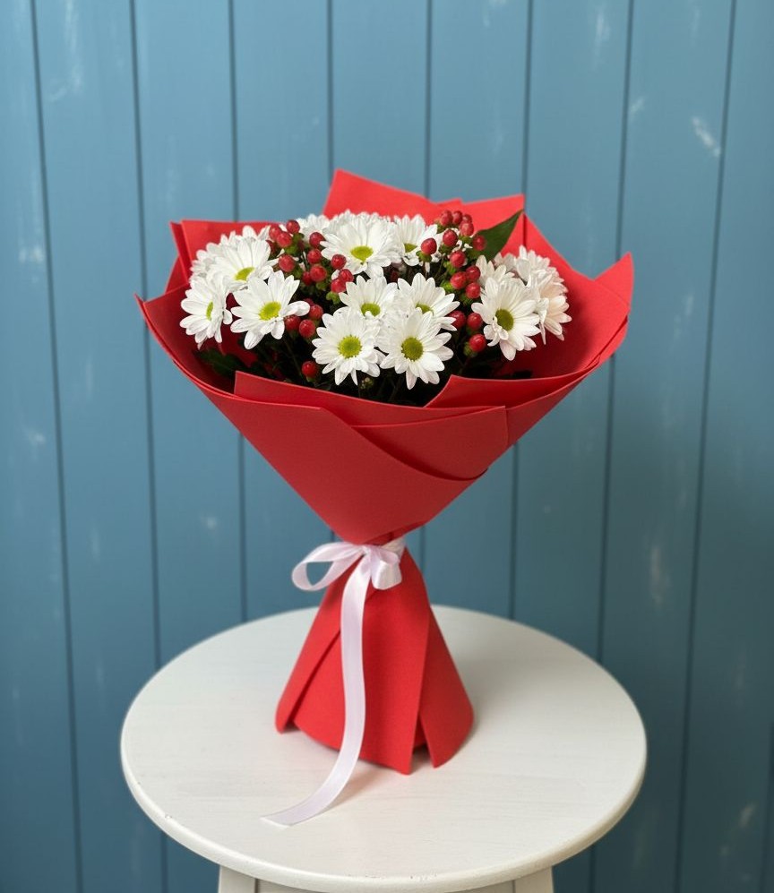 Букет цветов из: Хризантемы в Рогнедино