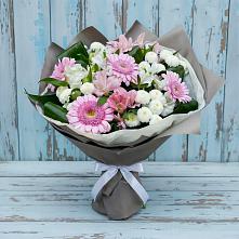 Букет цветов из:  Герберы, Альстромерии и Хризантемы в Рогнедино