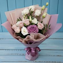 Букет цветов из:  Розы и Лизиантусы #REPLACE_PRED# Рогнедино