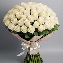 Букет 101 беля роза Белоснежка в Рогнедино