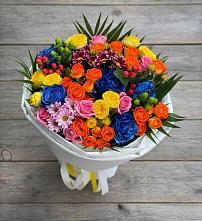 Букет цветов из:  Розы и Хризантемы в Рогнедино