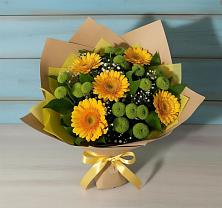 Букет цветов из:  Герберы и Хризантемы в Рогнедино