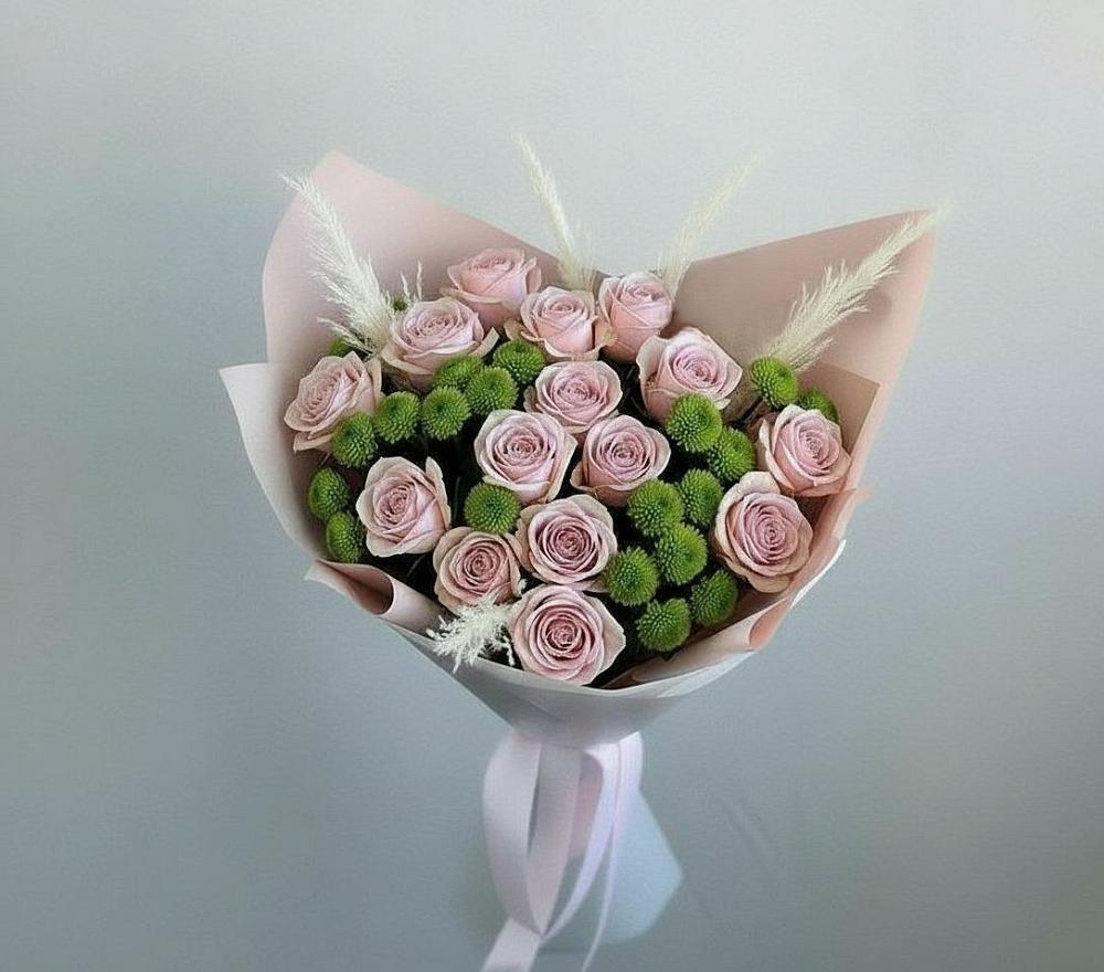 Букет цветов из: Розы и Хризантемы в Рогнедино