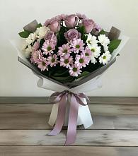 Букет цветов из:  Хризантемы и Розы в Рогнедино