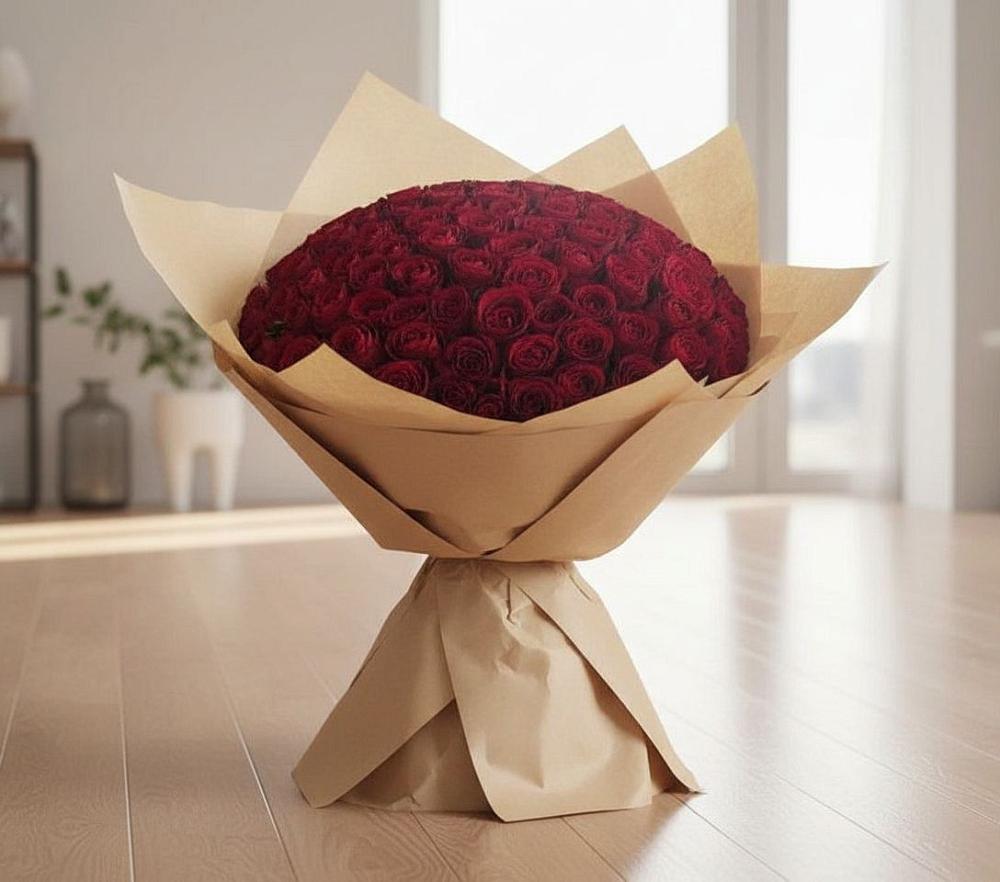Букет 101 Красная роза в Рогнедино