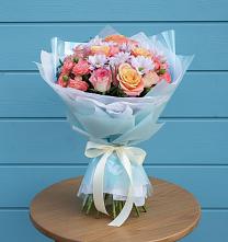 Букет цветов из:  Хризантемы и Розы в Рогнедино